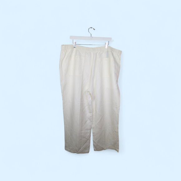 CUBAVERA Men's Off-White Linen/Rayon Drawstring Pants - Size XXL (44-46) - Picture 7 of 9